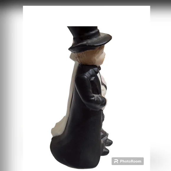 Vintage porcelain 1991 bride and groom wedding topper - Picture 5 of 9